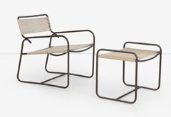 Vintage Walter Lamb Bronze for Brown Jordan Lounge Chair and Ottoman