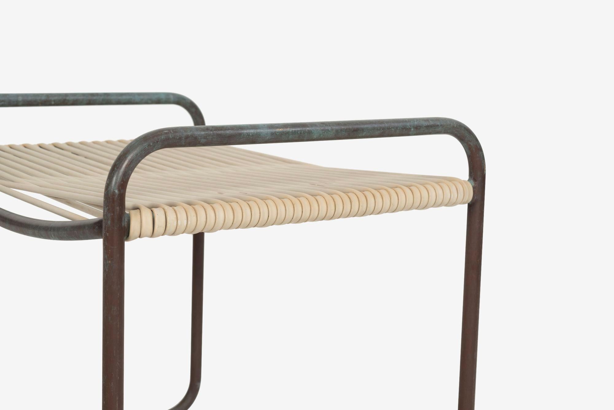 Silla de salón y otomana vintage Walter Lamb Bronce para Brown Jordan 1