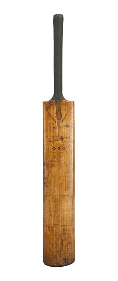 Vintage Walter Lambert Cricket Bat Endorsed by Wilfred Rhodes