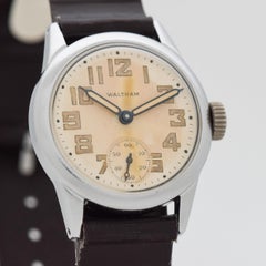 Vintage Waltham Military WWII-Era Base Metal Watch, 1942