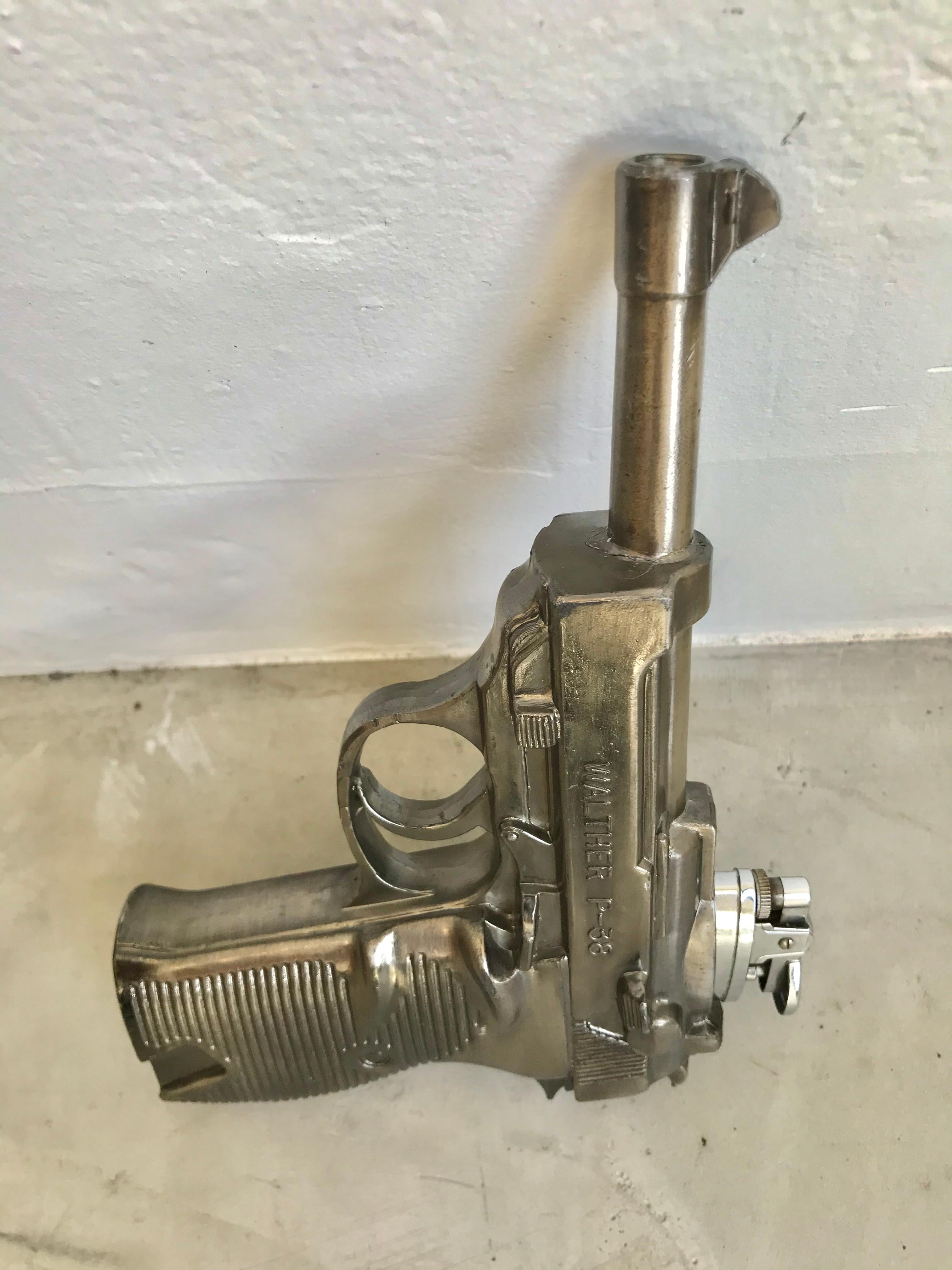 Late 20th Century Vintage Walther P-38 Pistol Lighter