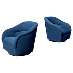 Paire de fauteuils pivotants d'époque The Bennetts for Brickel Associates