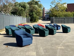 Vintage Ward Bennett for Brickel Associates Swivel Lounges