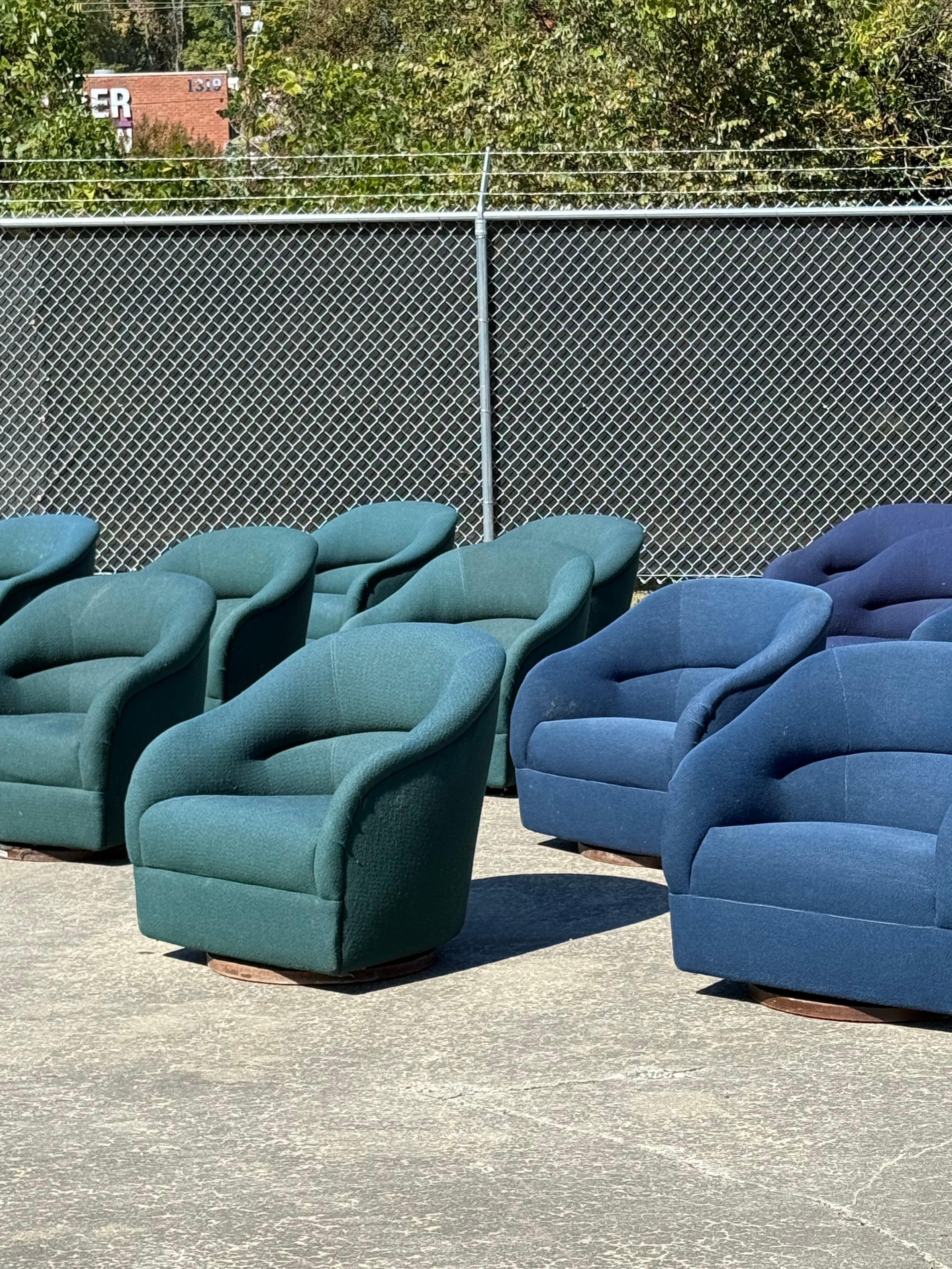 Mid-Century Modern Salons pivotants Vintage Ward Bennett pour Brickel Associates en vente