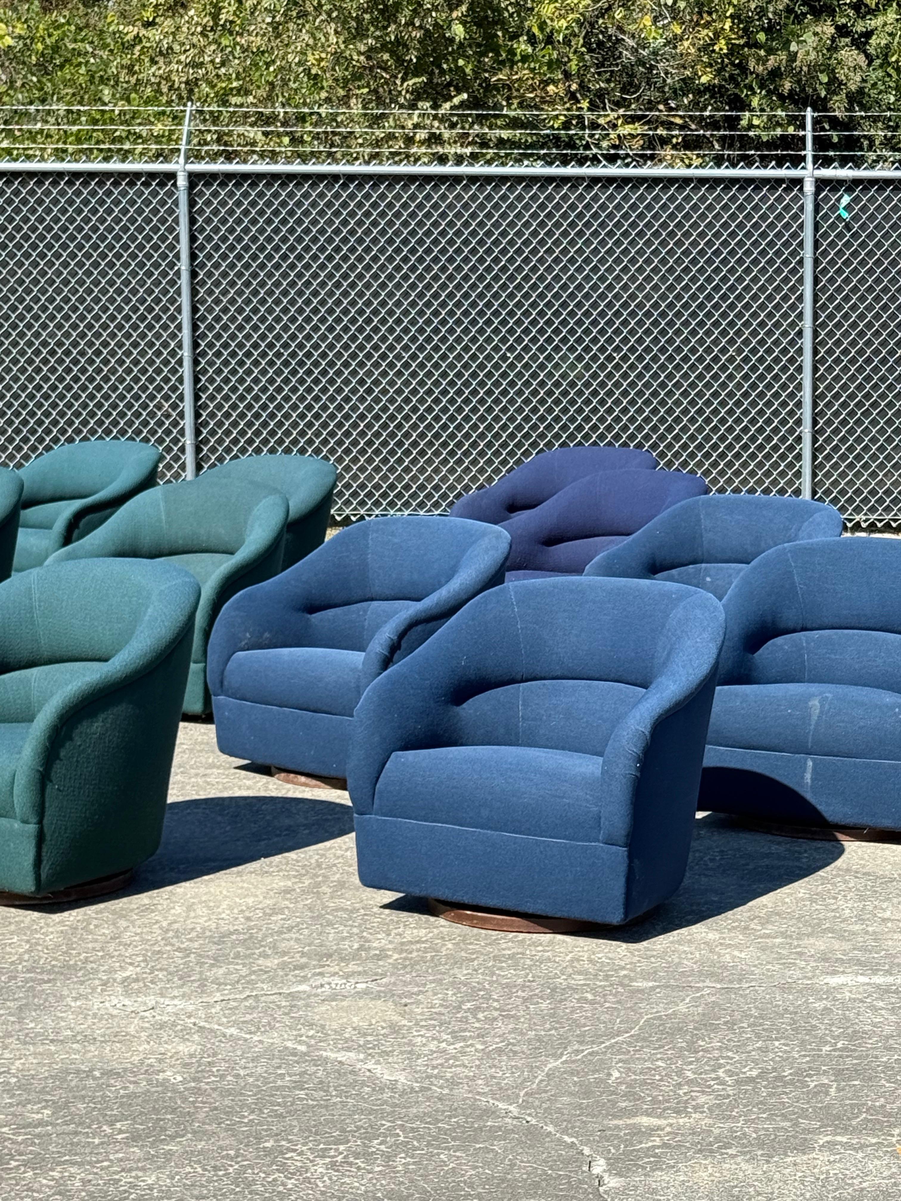 Mid-Century Modern Salons pivotants vintage The Bennetts pour Brickel Associates - Lot de 18 en vente
