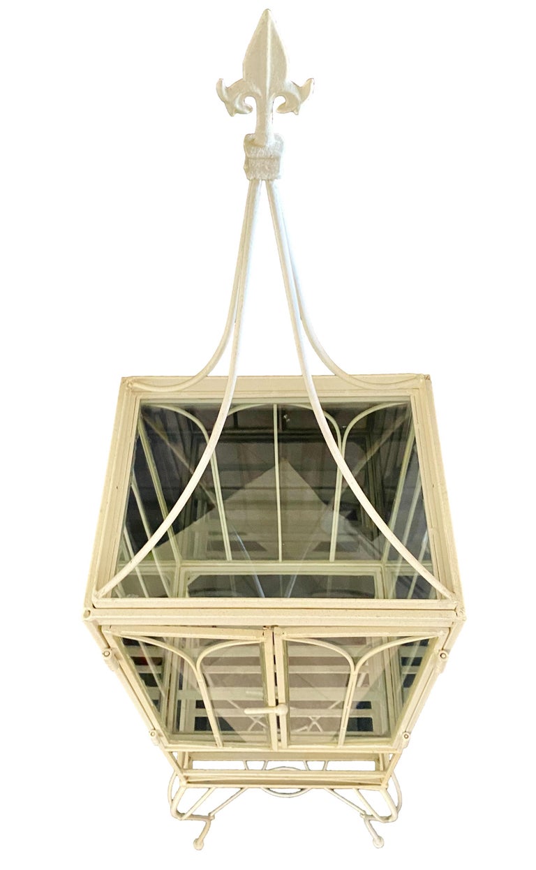 Vintage Iron Wardian Case Terrarium on Stand For Sale at 1stDibs