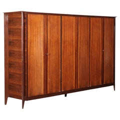 1950s wardrobe Vintage Wardrobe Exotic Wood Italy 1950s-1960s