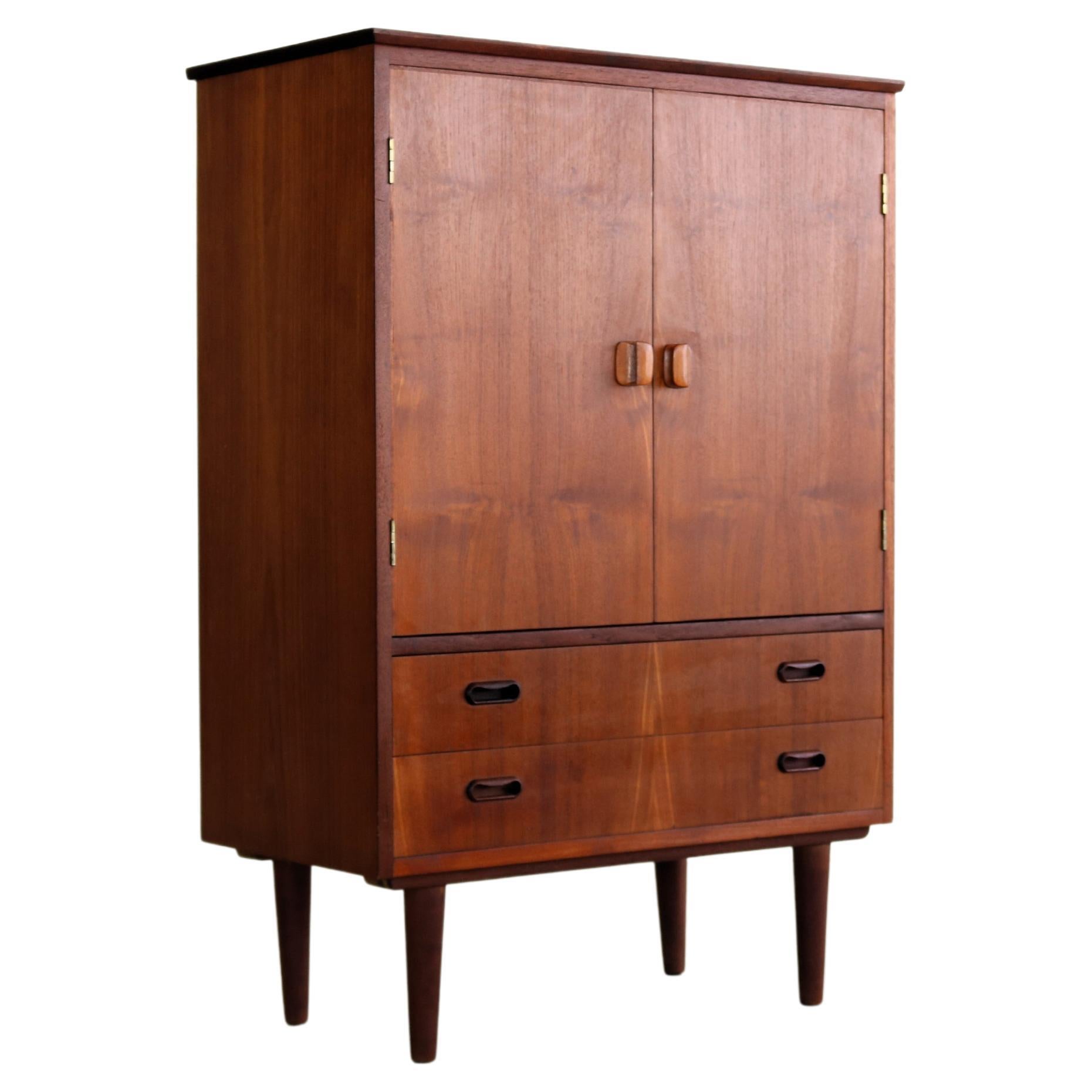 Teak Tambour Door Wardrobe by Austinsuite, 1960s at 1stDibs austinsuite wardrobe, austinsuite