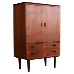 Vintage Wardrobe Teak Cabinet , Danish, circa 1960s