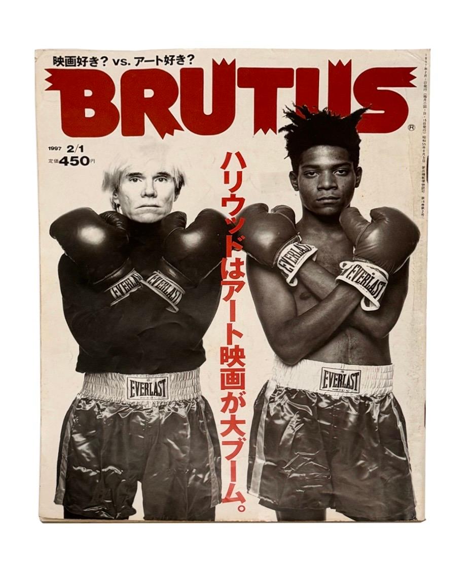 Fin du 20e siècle Warhol - Couverture de boxe d'un Basquiat 'Brutus' en vente