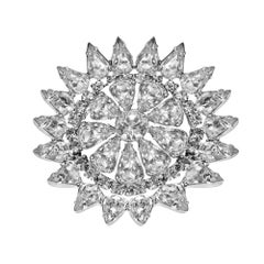 Vintage Warner Rhinestone Pear and Round Brooch, circa 1960s