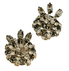 Ohrringe aus Silber mit rauchfarbenem Strass von WARNER