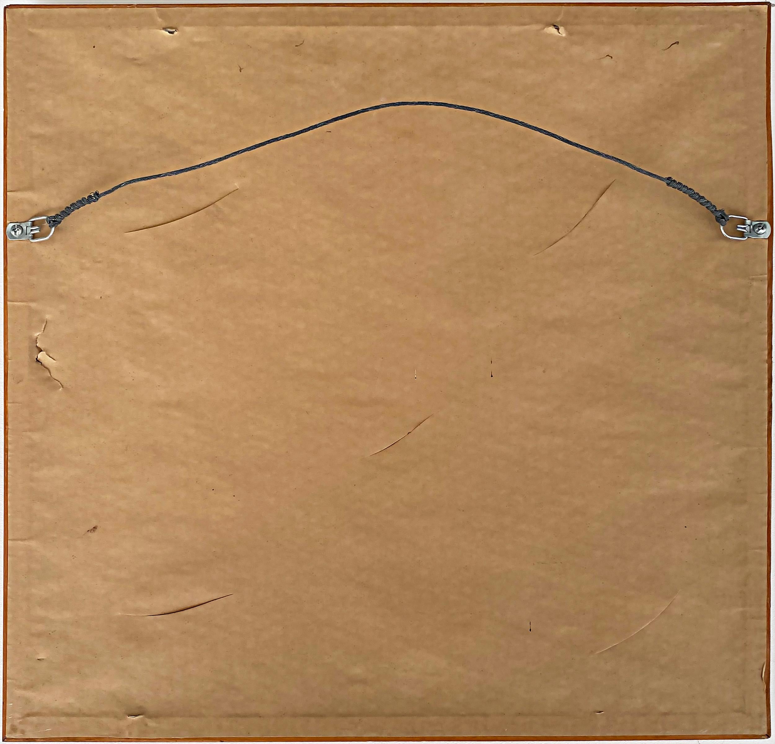 Framed Abstraktes Acryl-Gemälde, Vintage, Warren Fischer im Zustand „Gut“ im Angebot in Miami, FL