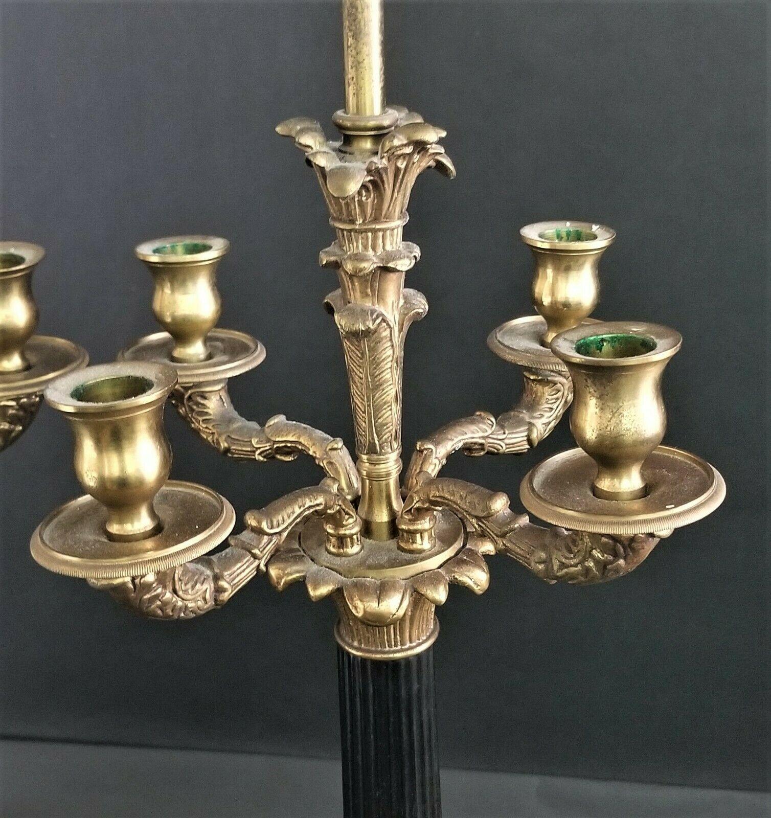 Louis Philippe Vintage Warren Kessler Candelabra Table Lamps, Set of 2 For Sale