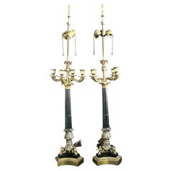 Retro Warren Kessler Candelabra Table Lamps, Set of 2