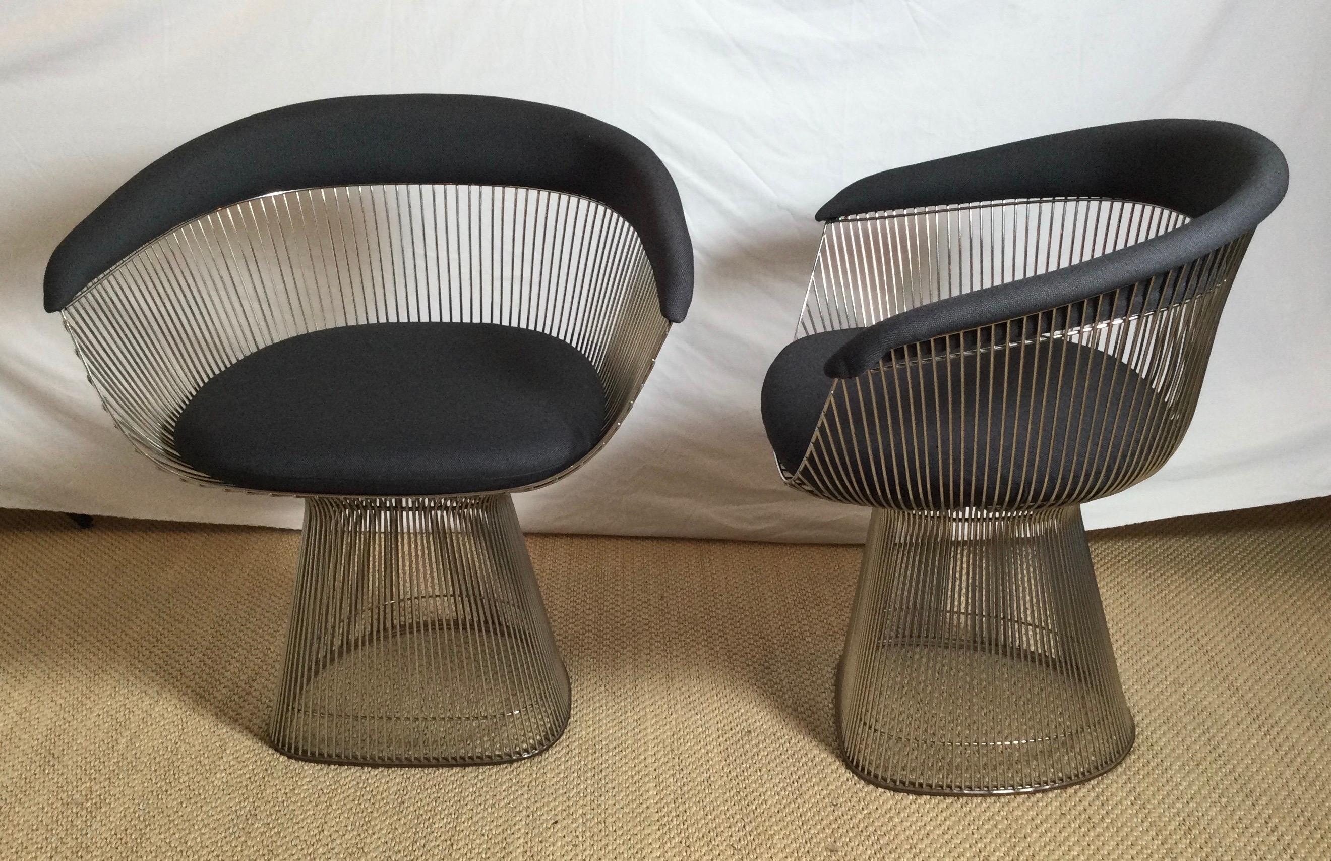 Vintage Warren Platner Arm Chairs, Set of Six for Knoll In Excellent Condition For Sale In Lambertville, NJ