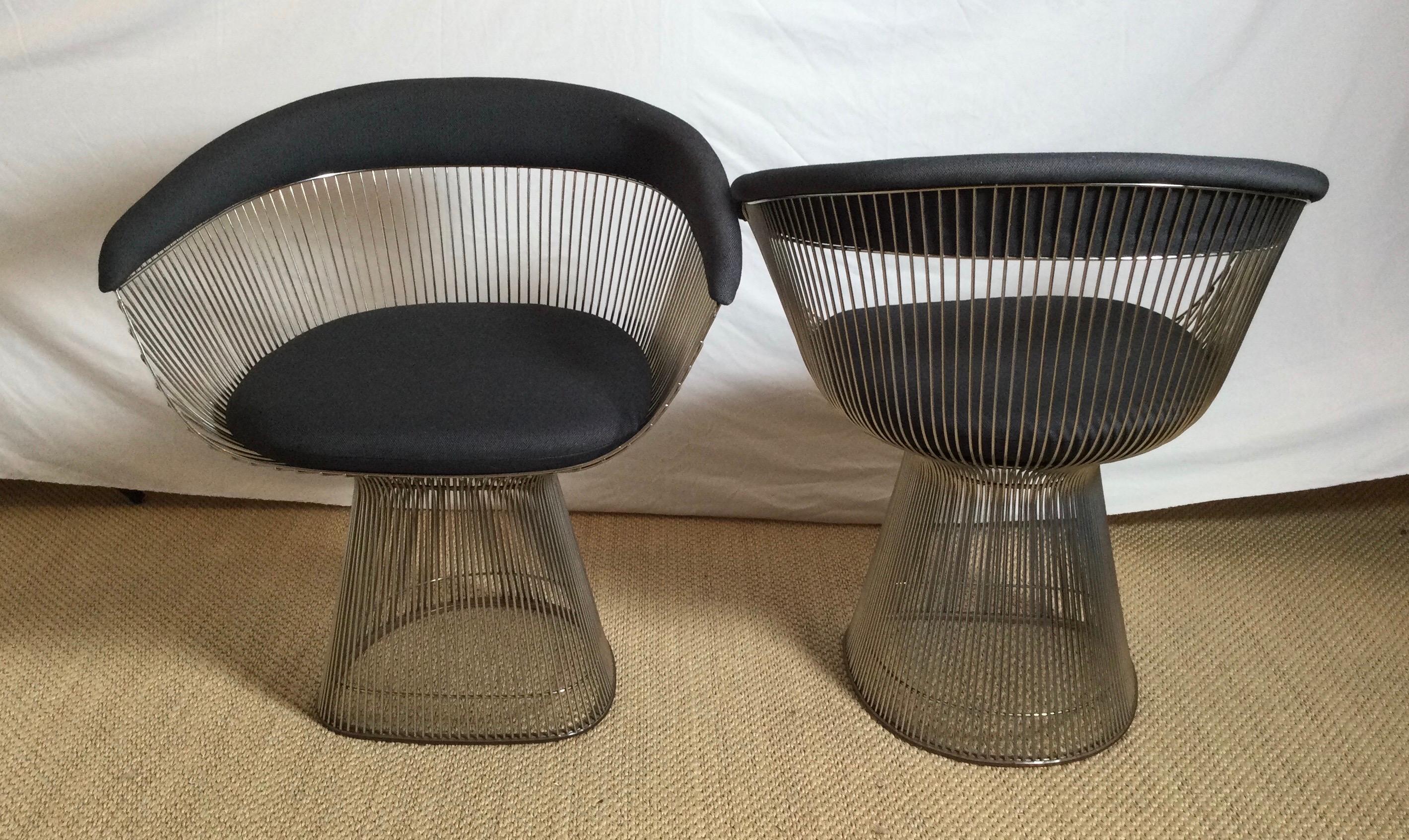 Late 20th Century Vintage Warren Platner Arm Chairs, Set of Six for Knoll For Sale