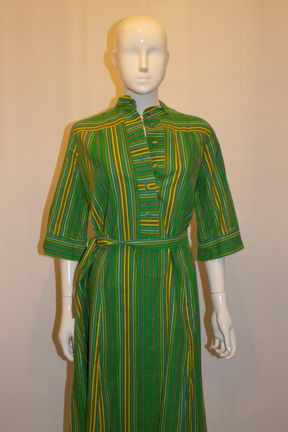 Women's Vintage Warrender Cotton Stripe Dress For Sale