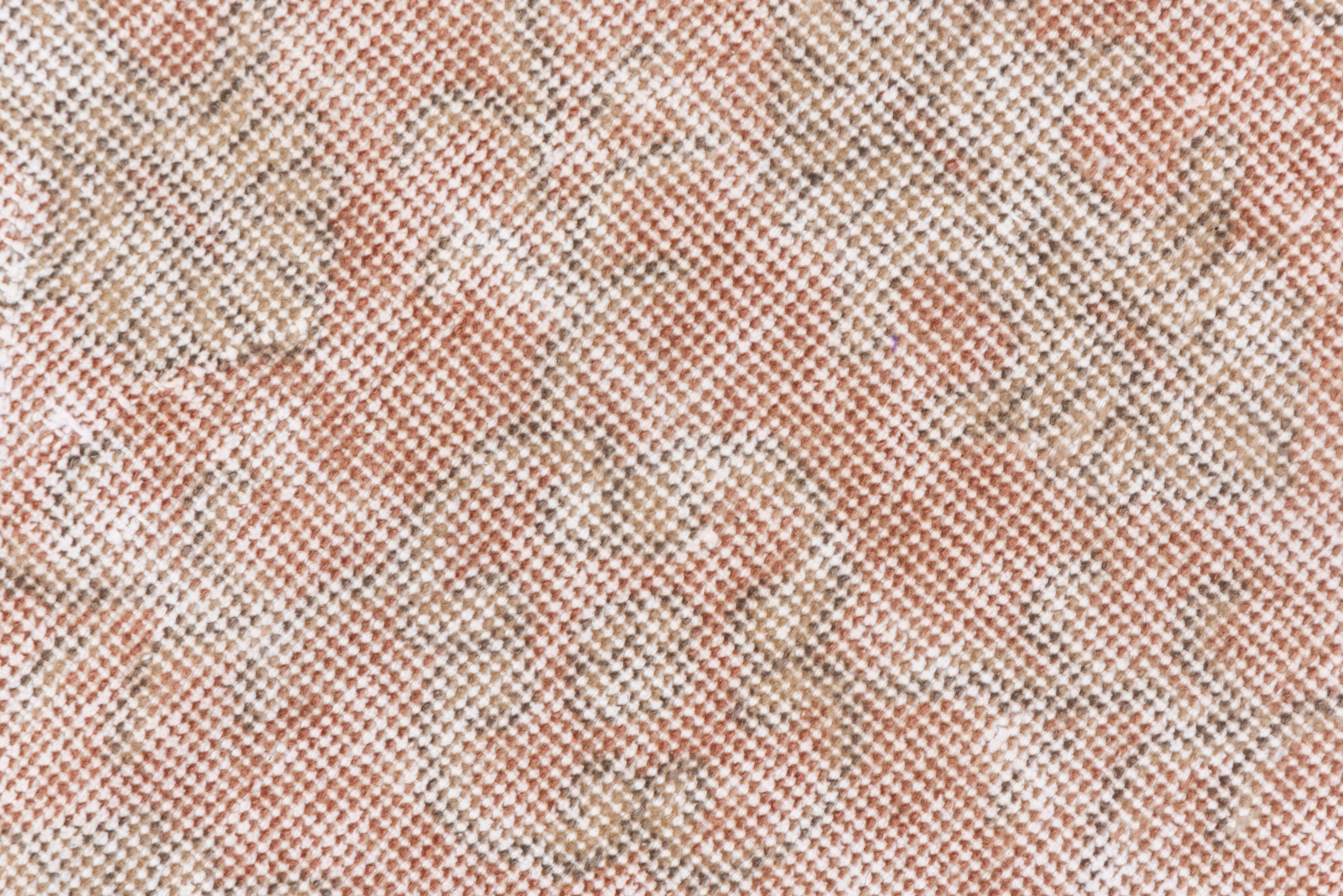 Vintage Washed Oushak Läufer - verblasst Blush und Elfenbein Blumenmotiv (20. Jahrhundert) im Angebot