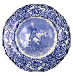 Piatto bicentenario vintage "Washington At Trenton" di Crown Ducal, 1932