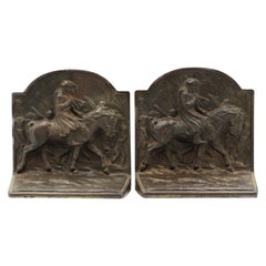 Antique Washington at Valley Forge Bookends by Hubley, Circa 1925