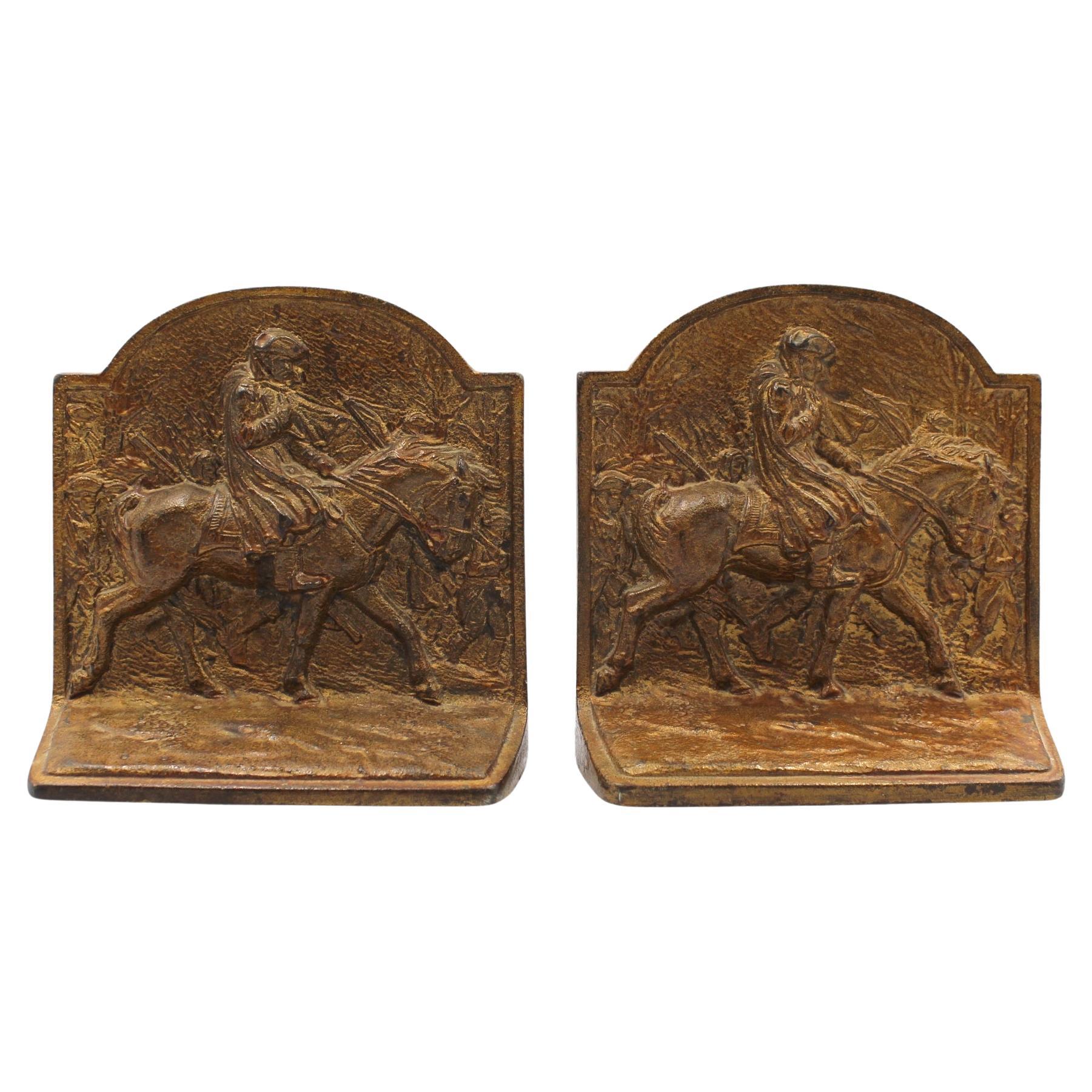 Vintage Washington at Valley Forge Bookends by Hubley, Circa 1925