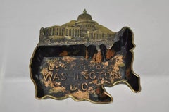 Vintage Washington D.C. US Capitol Metal Trinket Change Dish Tray Ashtray