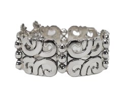 Vintage Wasserman Sterling Silver Fertility Panel Link  Bracelet