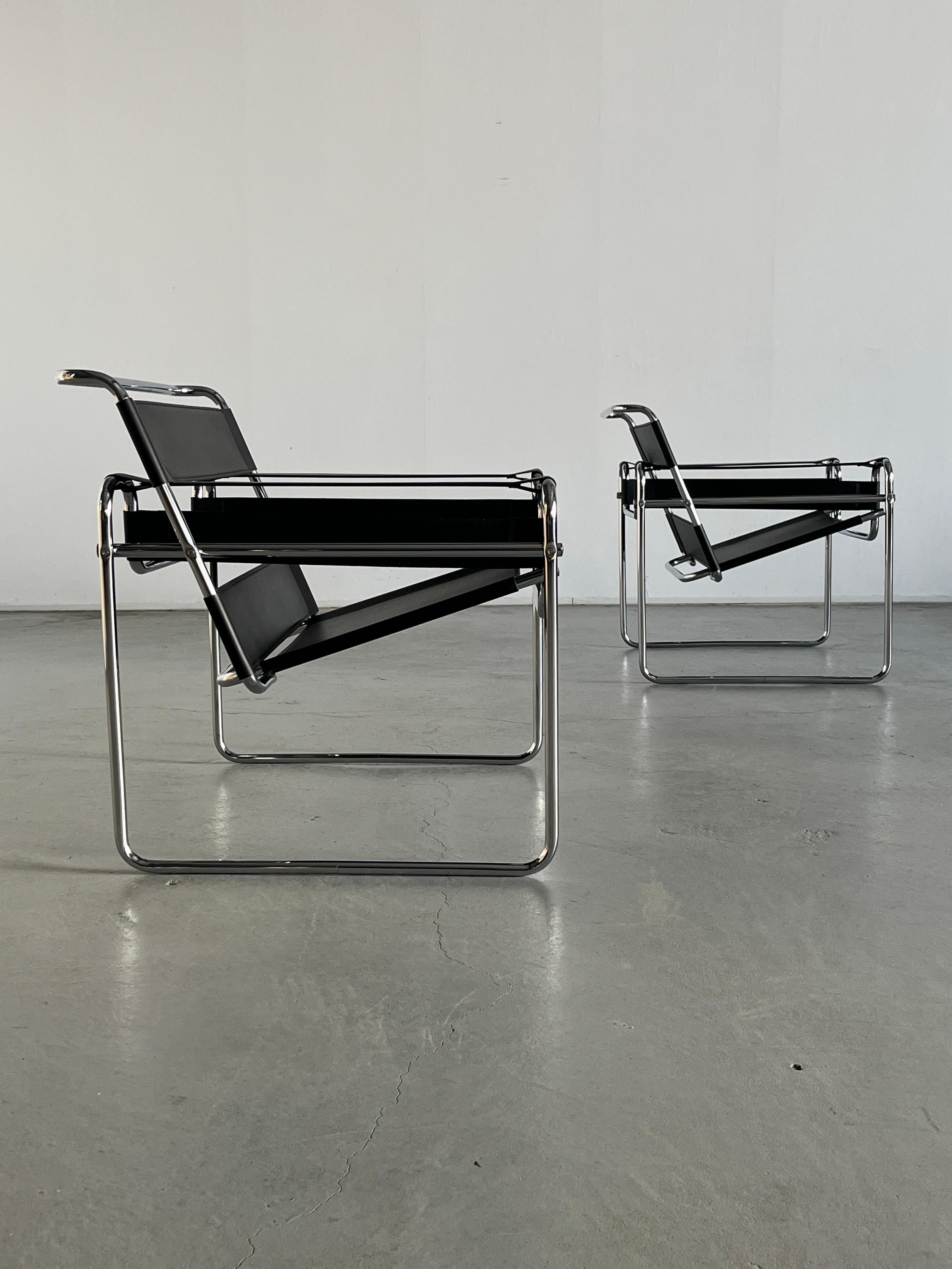 Vintage 'Wassily' Armchairs by Marcel Breuer, 1970s Replica In Good Condition In Zagreb, HR