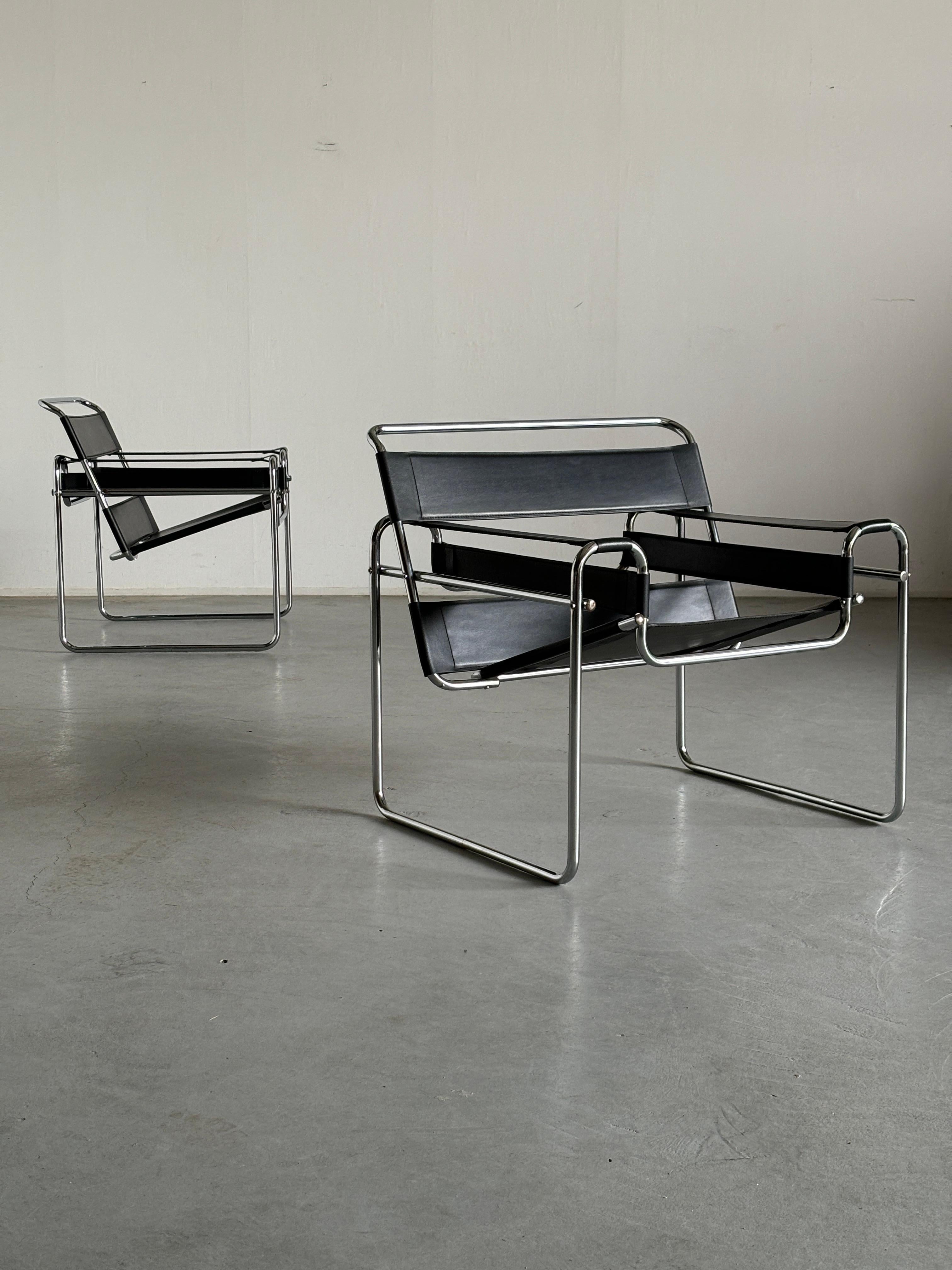 Fauteuils Vintage 'Wassily' de Marcel Breuer, 1970 Replica Bon état - En vente à Zagreb, HR
