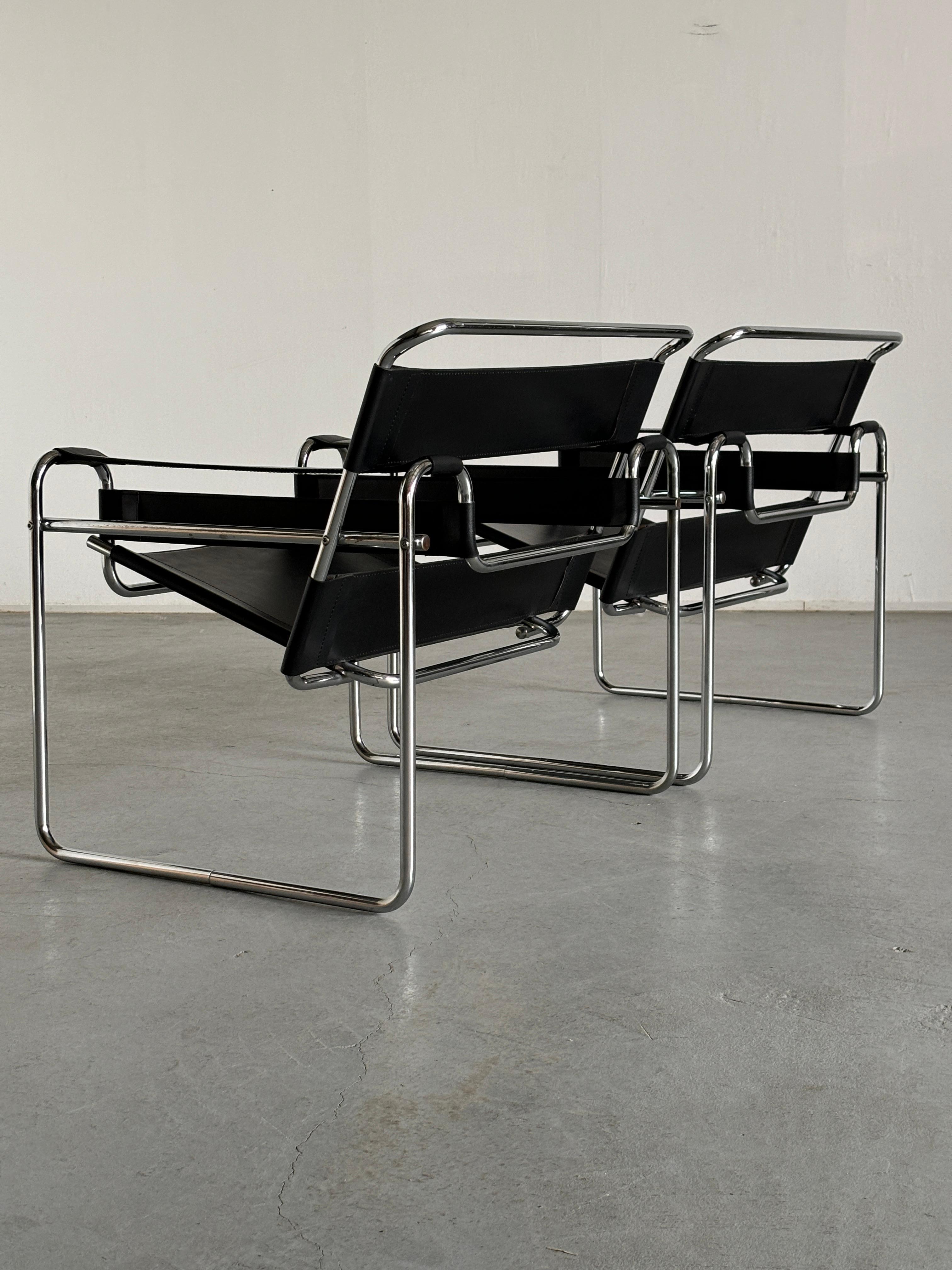 Fauteuils Vintage 'Wassily' de Marcel Breuer, 1970 Replica en vente 1