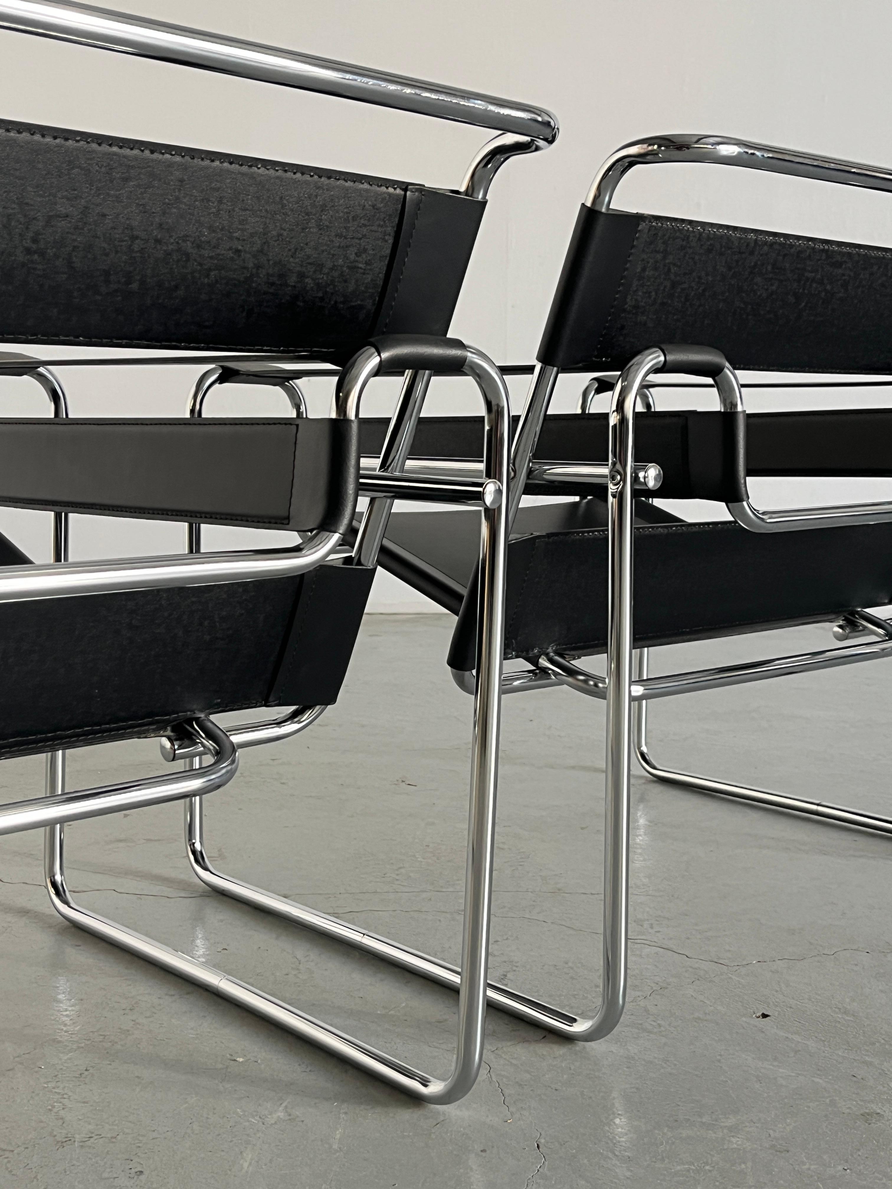 Vintage 'Wassily' Armchairs by Marcel Breuer, 1970s Replica 2
