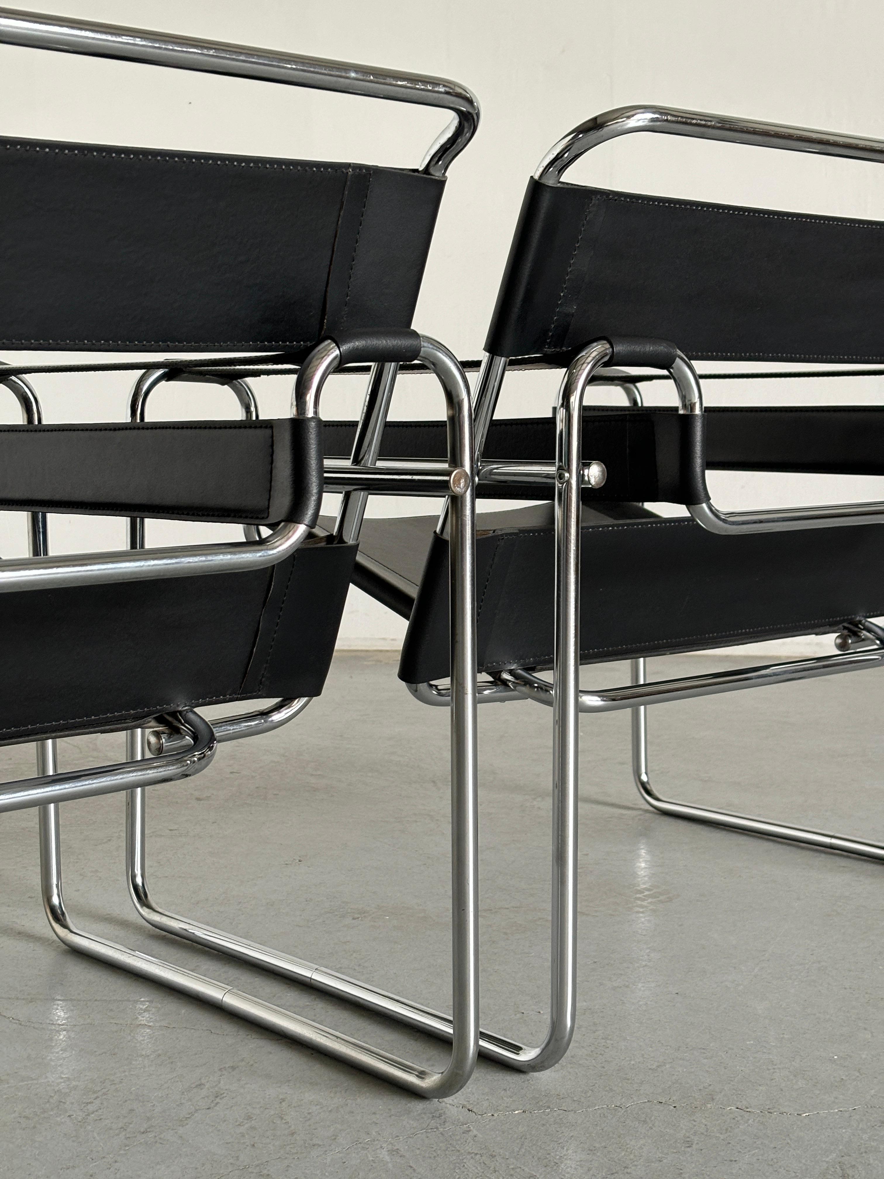 Fauteuils Vintage 'Wassily' de Marcel Breuer, 1970 Replica en vente 2