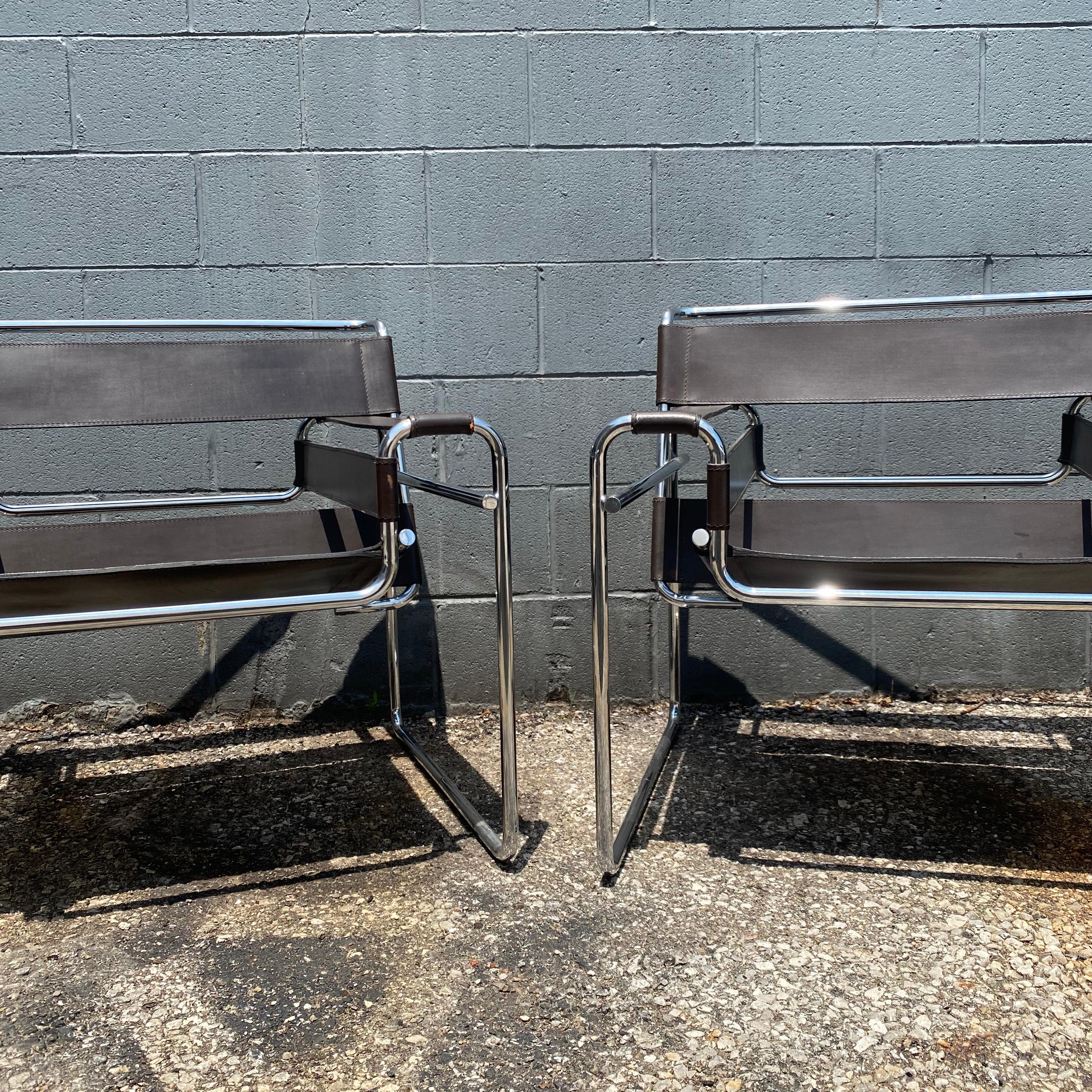 Vintage Wassily Style Chair In Fair Condition In Los Angeles, CA
