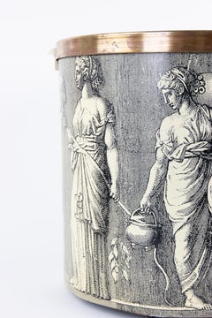 Vintage Waste Paper Basket by Piero Fornasetti, 1950s