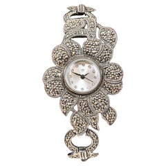 Reloj vintage de plata de ley 925 y circonitas