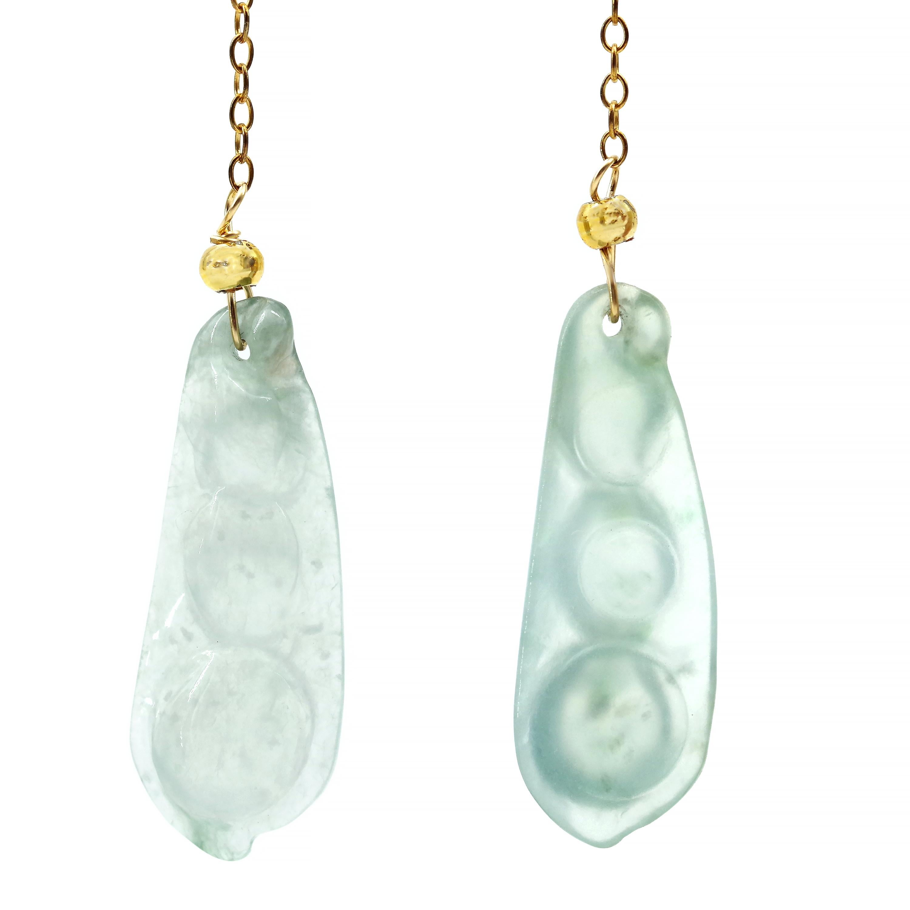 Ethereal: adjective
1. extremely delicate and light in a way that seems too perfect for this world

These are *not* your grandmother's jade earrings. These are rare, natural.  and untreated 