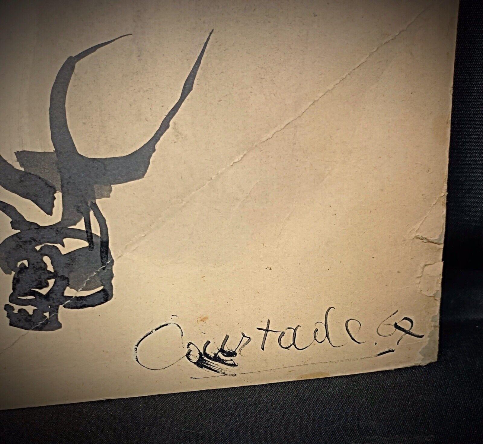 Papier Dessin aquarelle vintage de Jacques Courtade, 