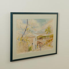 Vintage Watercolor of Bermuda by Alfred Birdsey