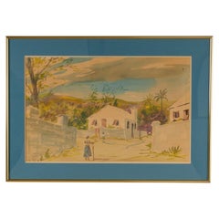 Vintage Watercolor of Bermuda by Alfred Birdsey