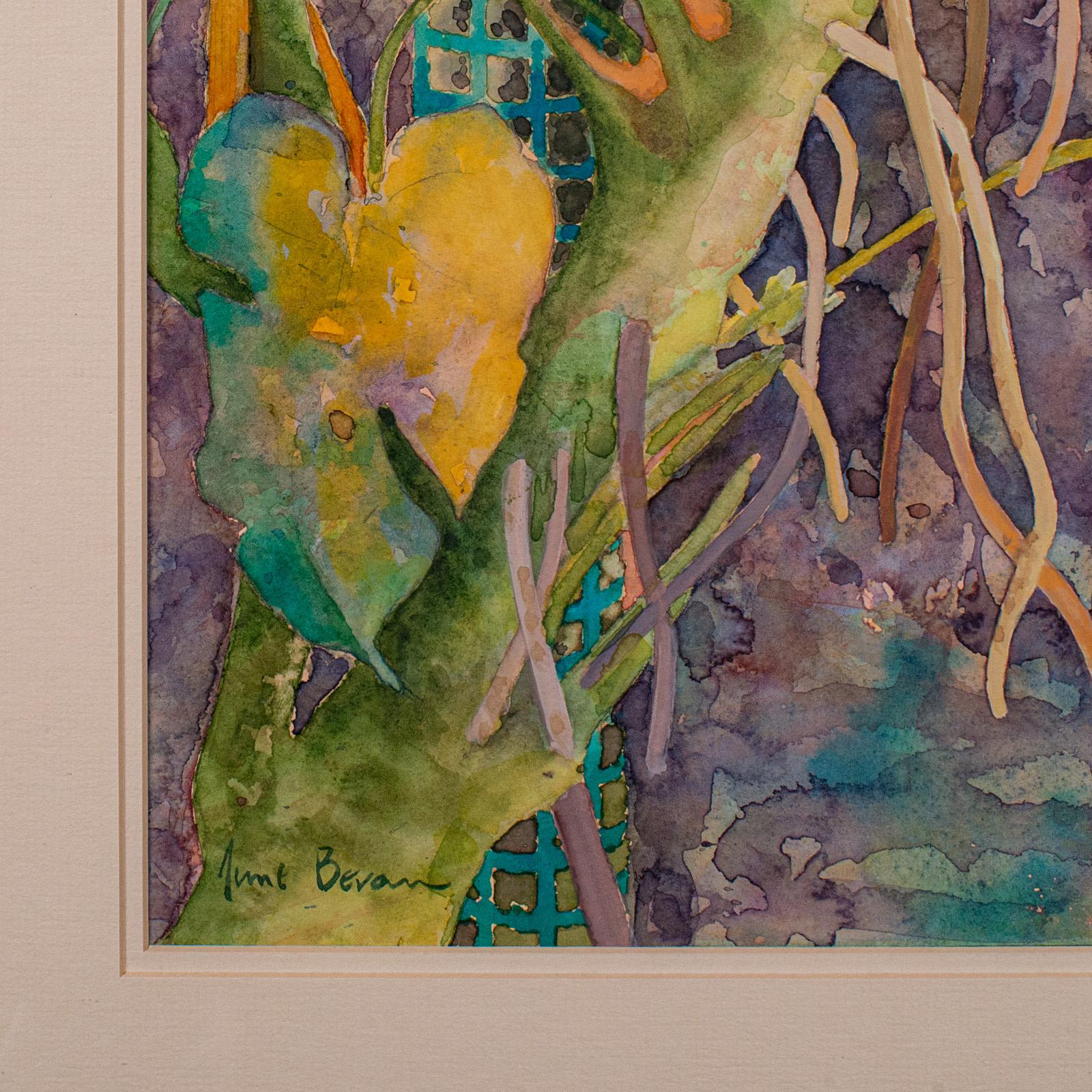 Vintage Watercolour Painting, English, Framed Art, Plant Study, Signed, C.1990 For Sale 1