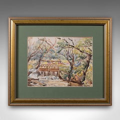 Vintage Watercolour Painting, Isle of Wight, English School, Framed Art, Dolding