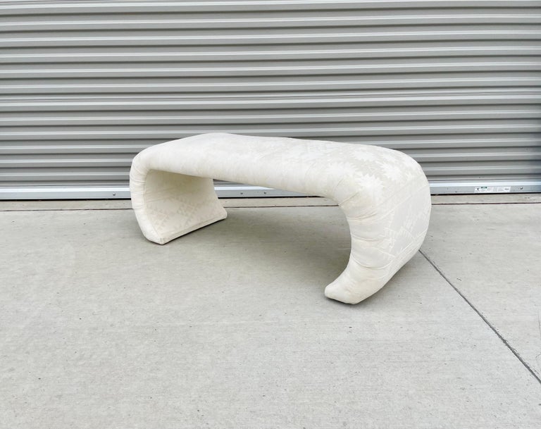 Waterfall Style Bench Vintage Waterfall Bench by Steve Chase For Sale at 1stDibs