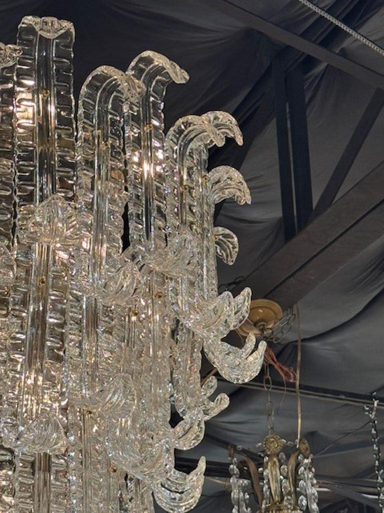 20th Century Vintage Waterfall Chandelier Attributed to Barovier For Sale
