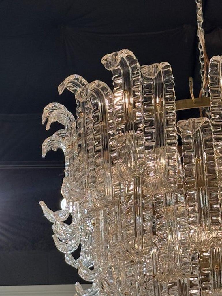 Vintage Waterfall Chandelier Attributed to Barovier For Sale 1