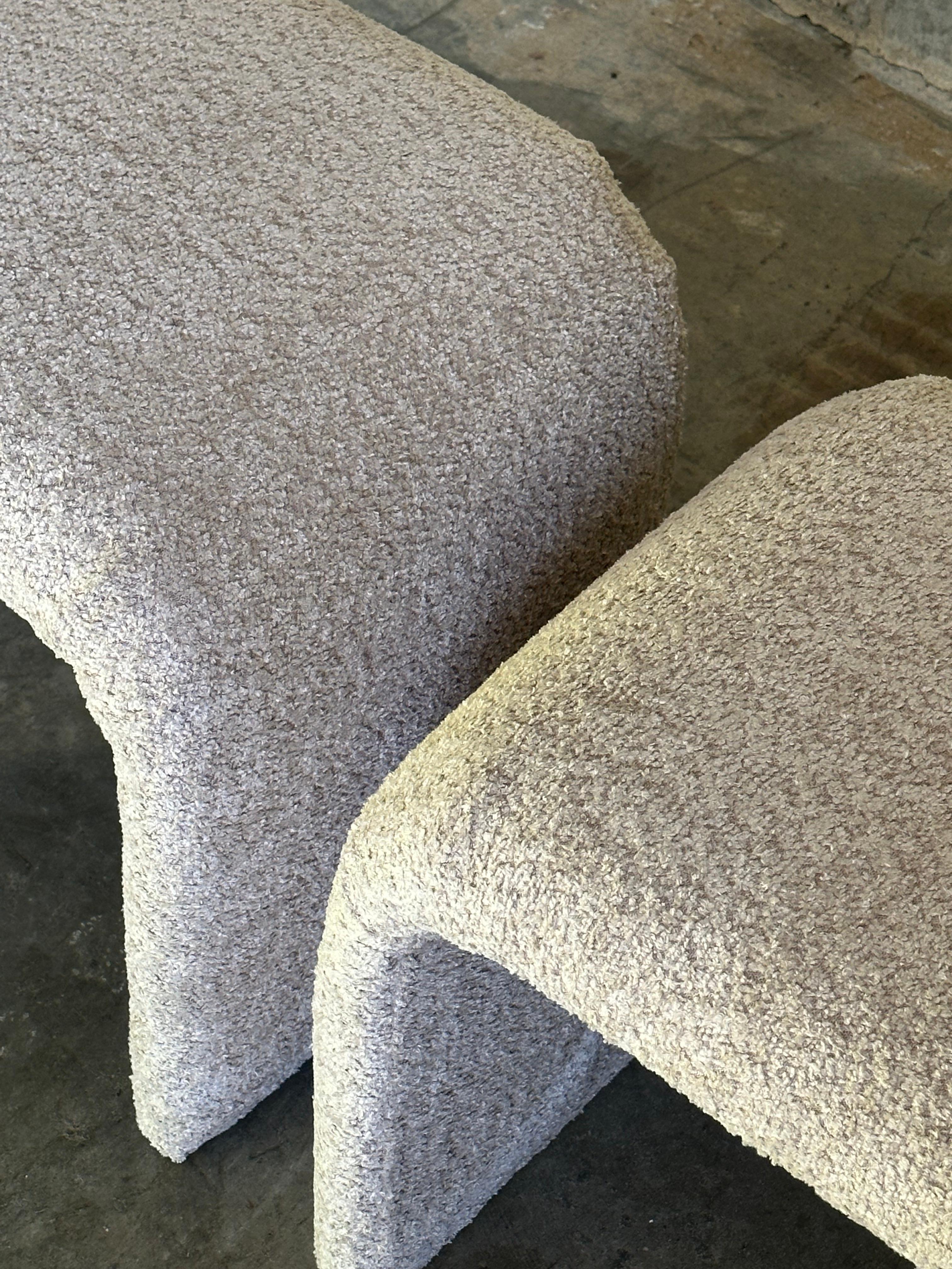 Vintage Waterfall Ottomans/ Stools by Thayer Coggin - A Pair For Sale 1