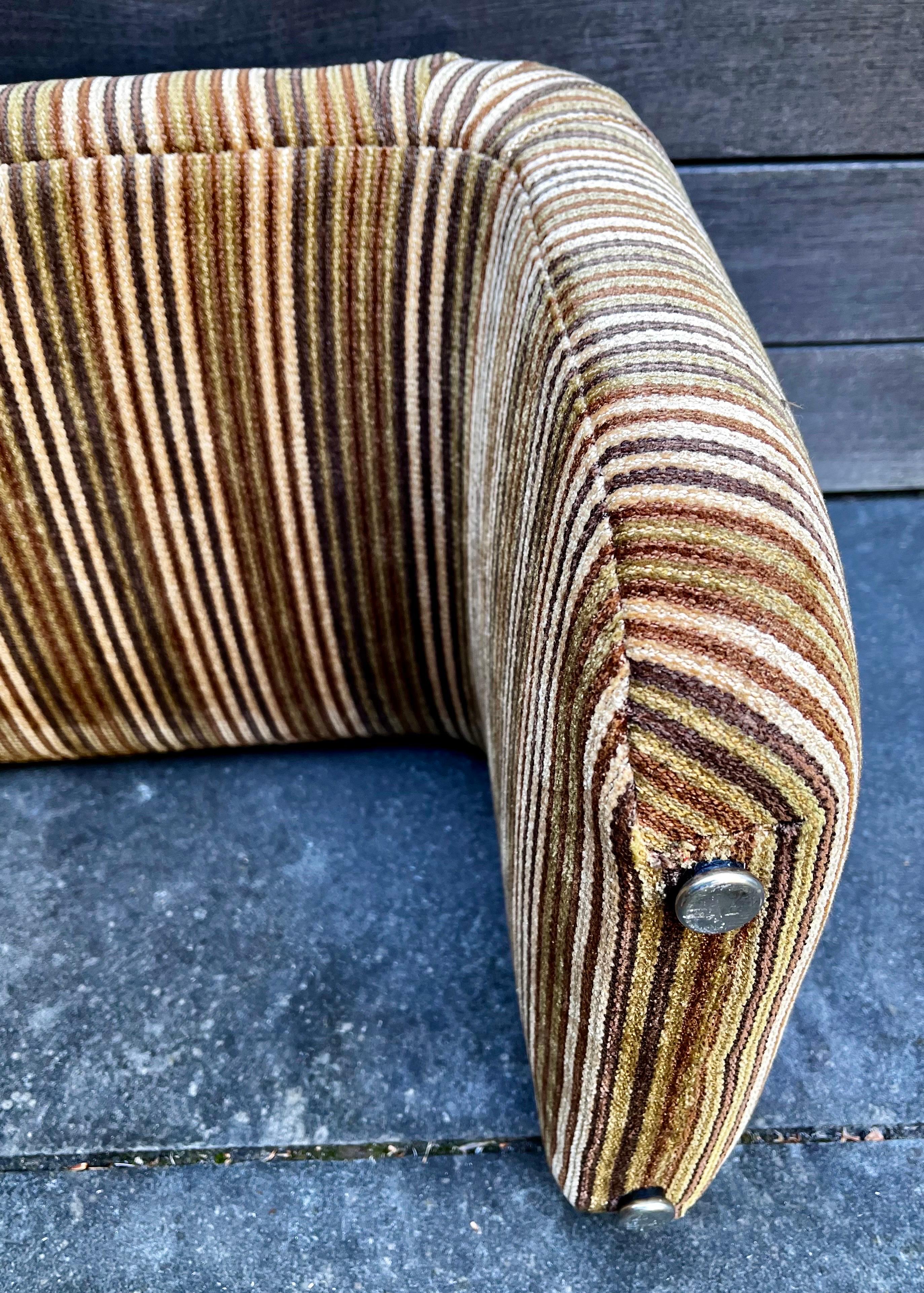 Panca imbottita a cascata vintage, anni '70 2