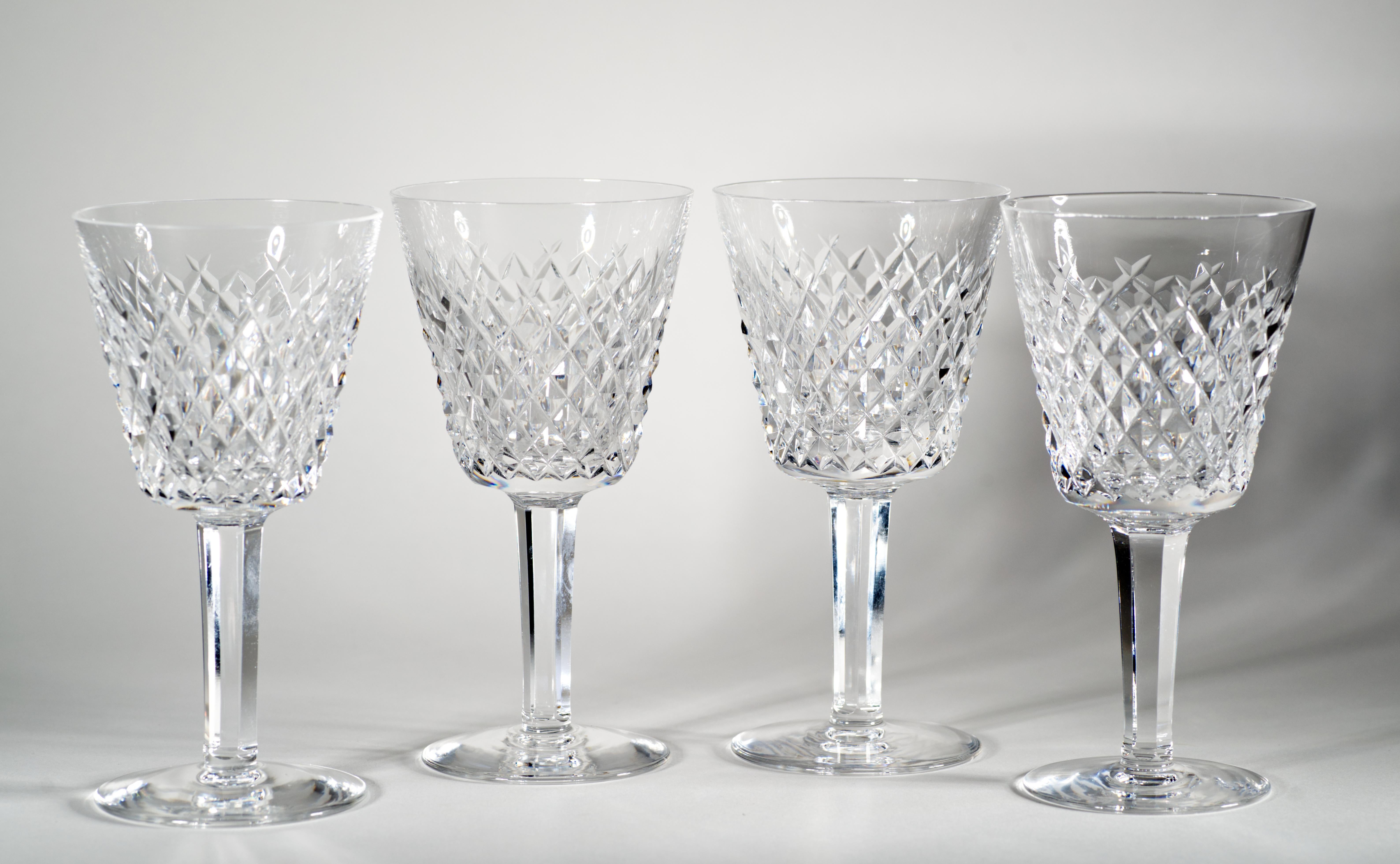 Copas de Vino Vintage Waterford Alana Crystal, Juego de 4 en venta 2