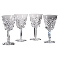 Vintage Waterford Alana Crystal Wine Glasses, Set of 4