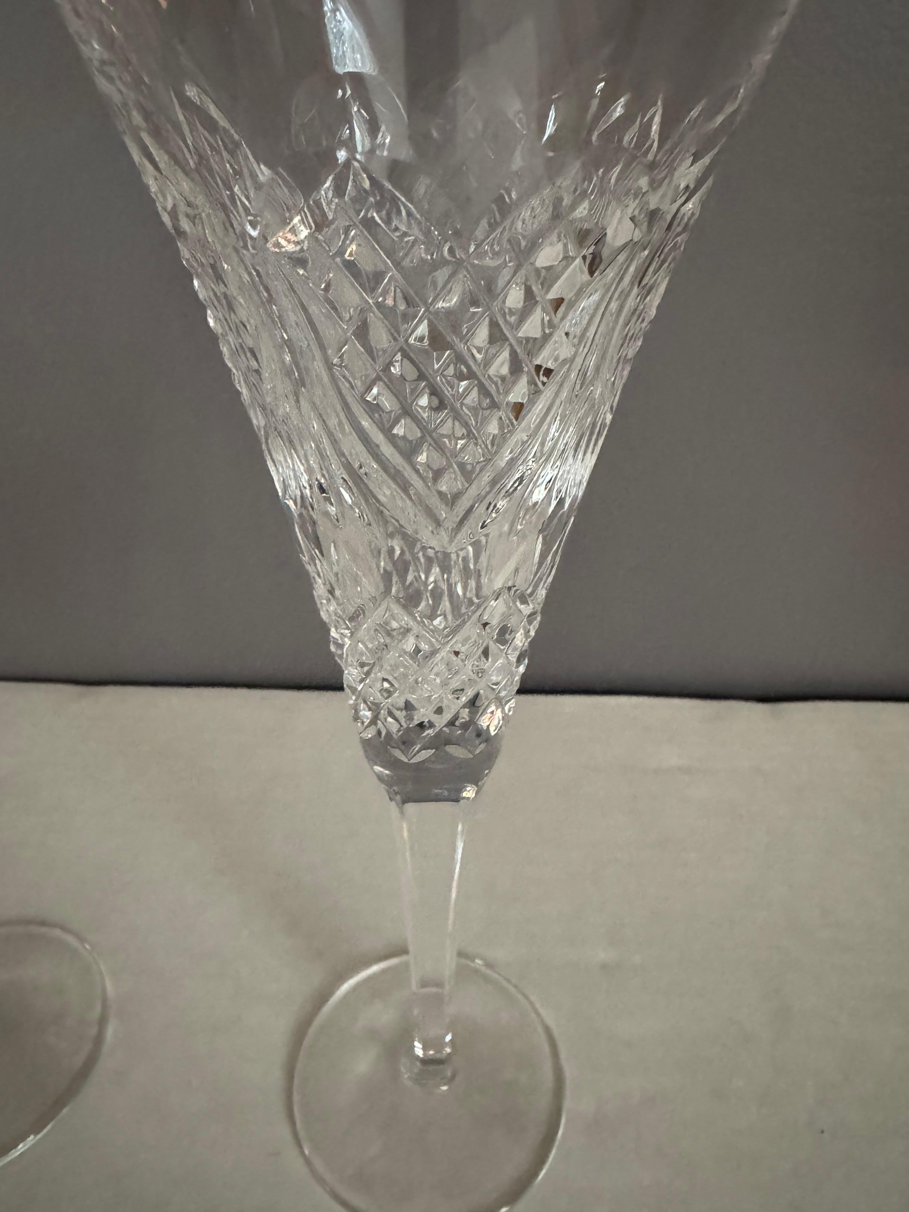 Waterford Celebration LOVE Champagne Glasses, set of 2 In Good Condition For Sale In Birmingham, AL